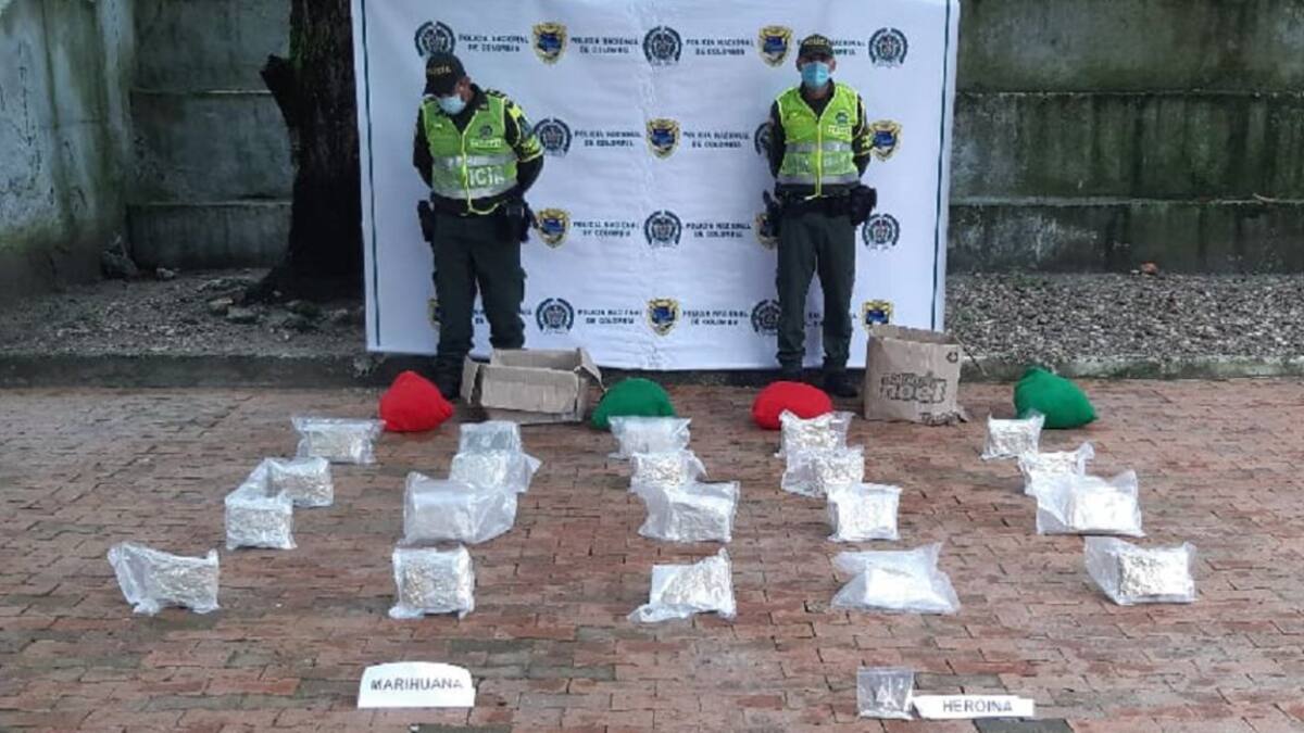 Decomisados más de 40 kilos de marihuana en vías de Caldas