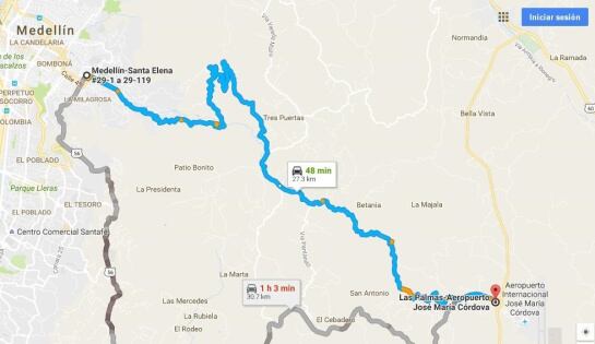 Ruta Medellín- Santa Elena