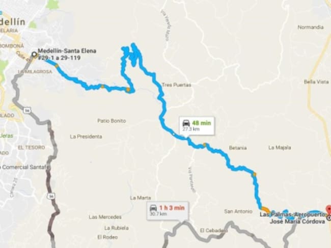 Ruta Medellín- Santa Elena