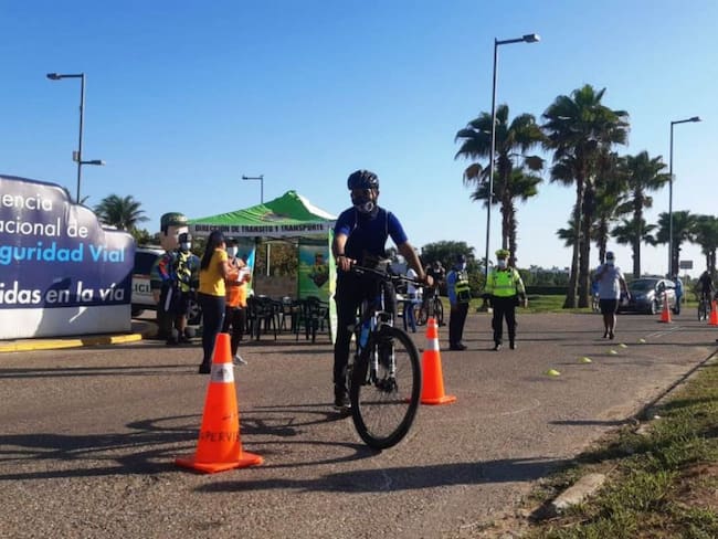 Policía Metropolitana de Cartagena, Agencia Nacional de Seguridad vial y Tránsito Distrital – Datt, se tomaron el sector Las Ramblas, en la vía al Mar