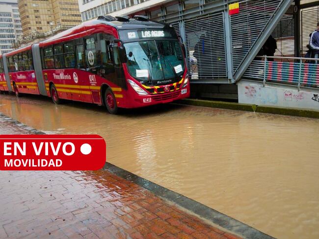 EN VIVO: Así se encuentra la movilidad y estaciones de Transmilenio en Bogotá tras fuertes lluvias
