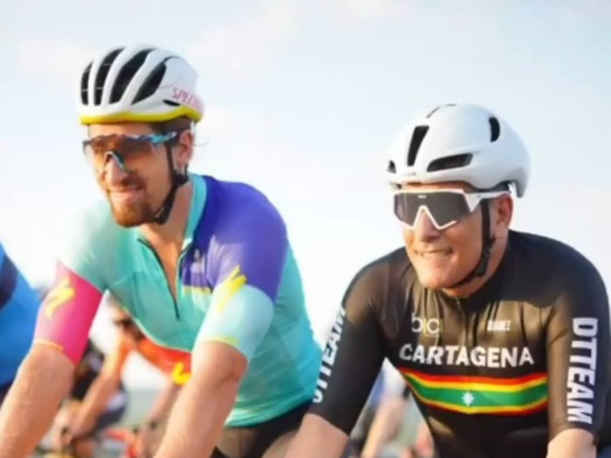 Peter Sagan participó de rodada recreativa con ciclistas cartageneros