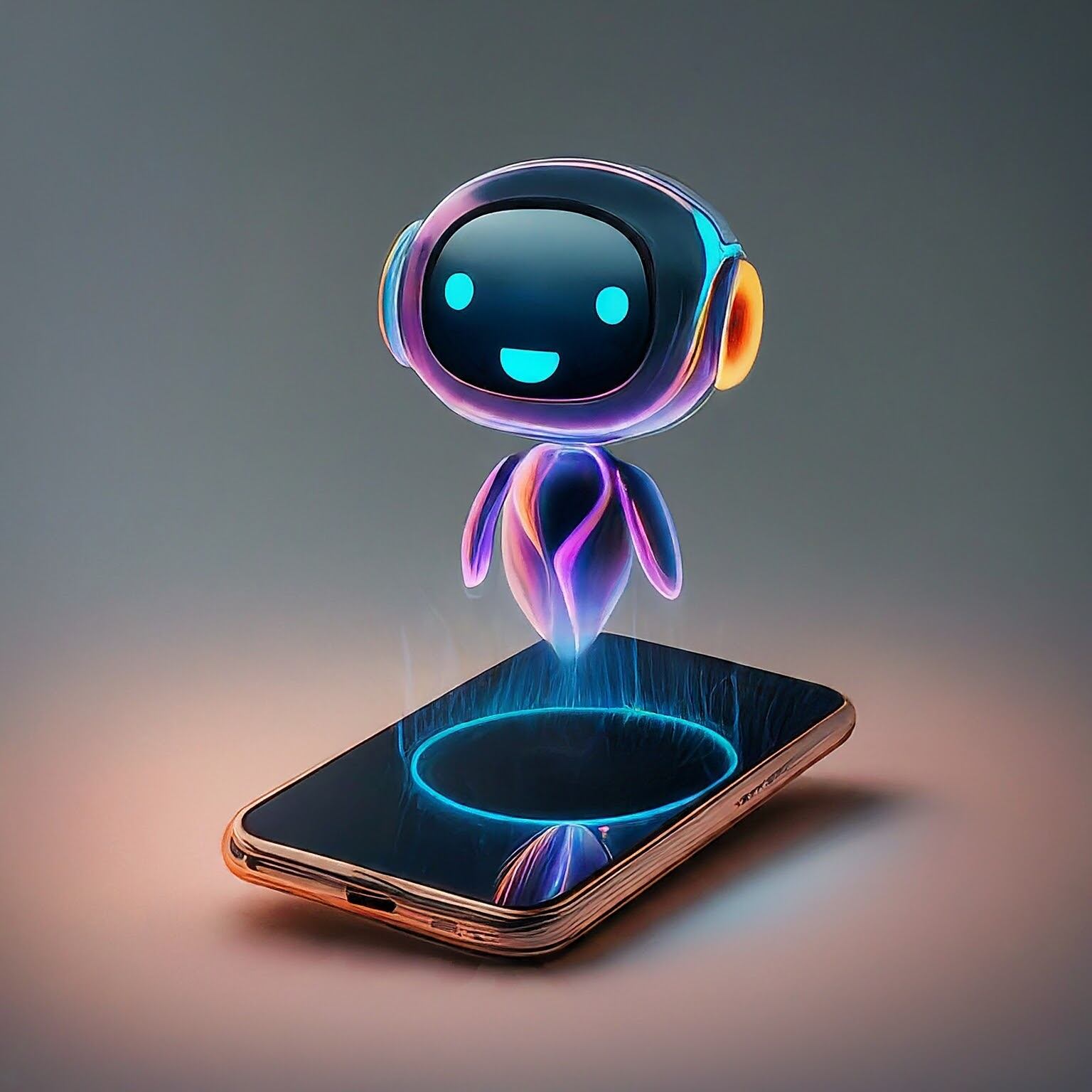 Teléfono con IA - Imagen generada con inteligencia artificial de Gemini de Google