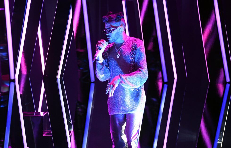 Presentación de Bad Bunny durante la ceremonia 63 de los premios Grammy