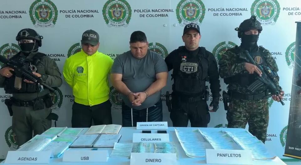 Capturado presunto cabecilla financiero de la disidencia de las Farc en Cúcuta. / Foto: Policía.