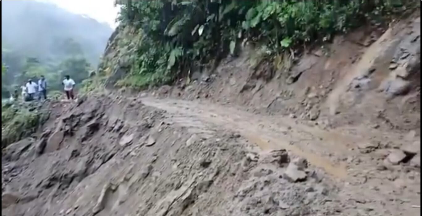 Continúa el cierre en la vía Medellín - Quibdó. Foto: captura de video Gobernación de Chocó