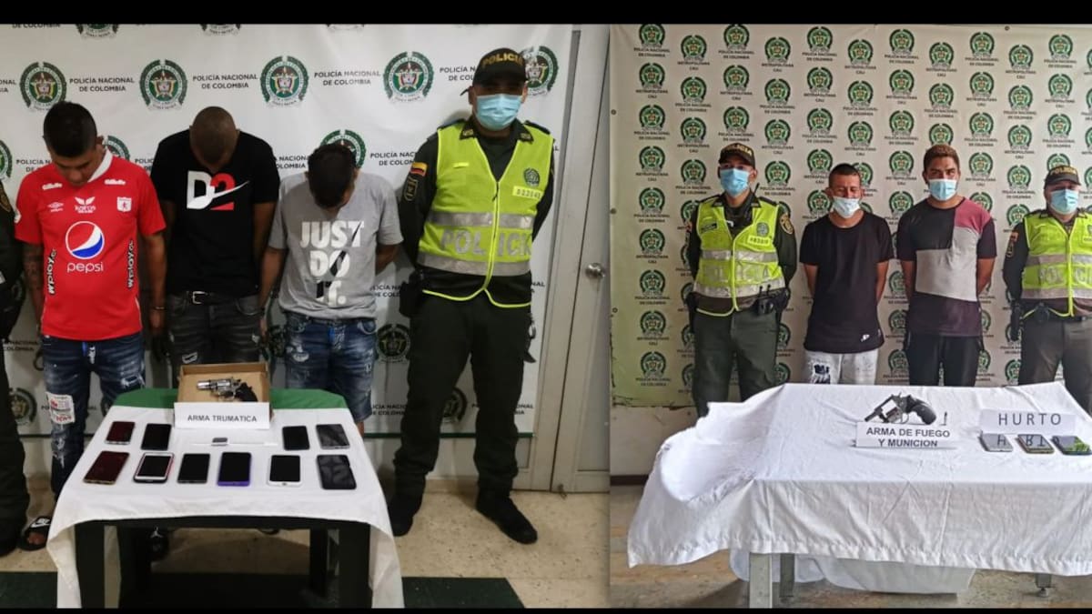 Capturan a cinco ladrones de celulares en Cali y Yumbo, Valle