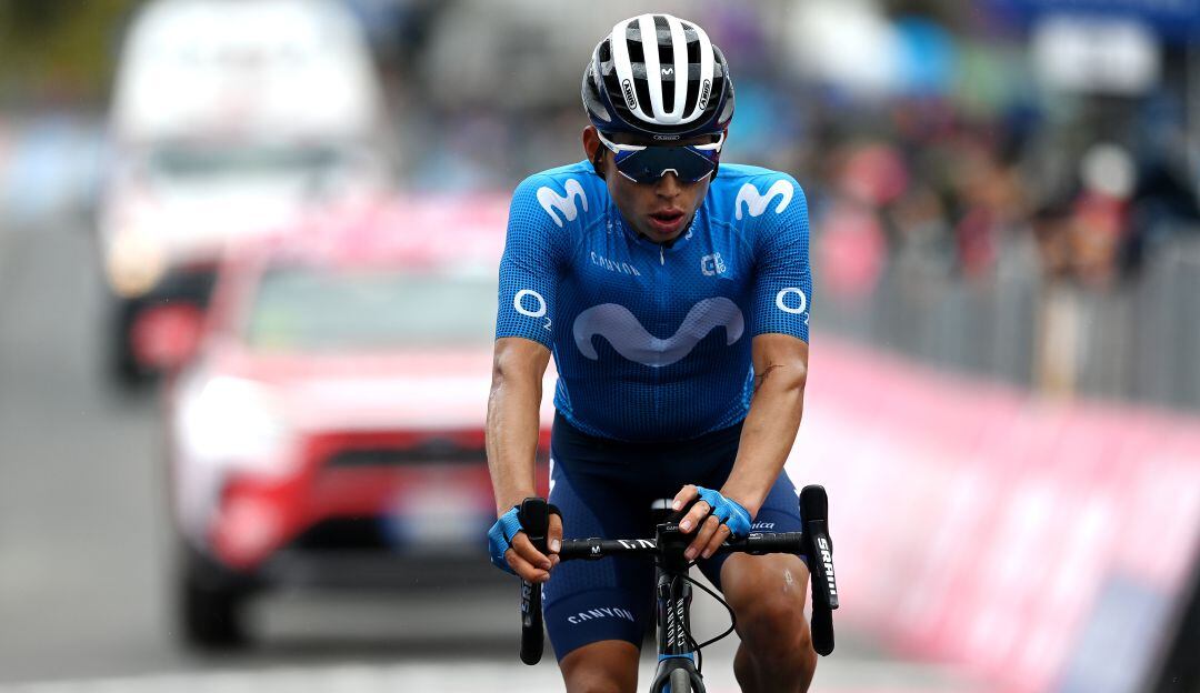 Einer Rubio, ciclista colombiano del Movistar Team.