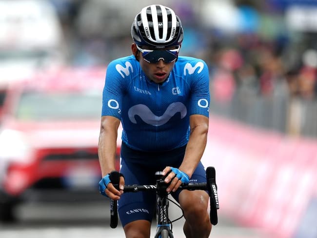 Einer Rubio, ciclista colombiano del Movistar Team.