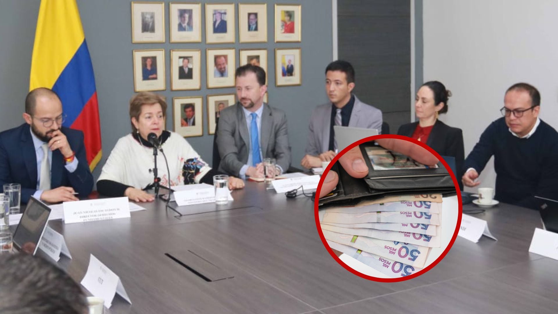 Mesa de concertación de salario mínimo en 2022. Foto: Colprensa.