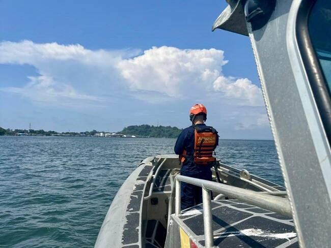 Búsqueda de menor en bahía de Tumaco. Foto: Armada Nacional