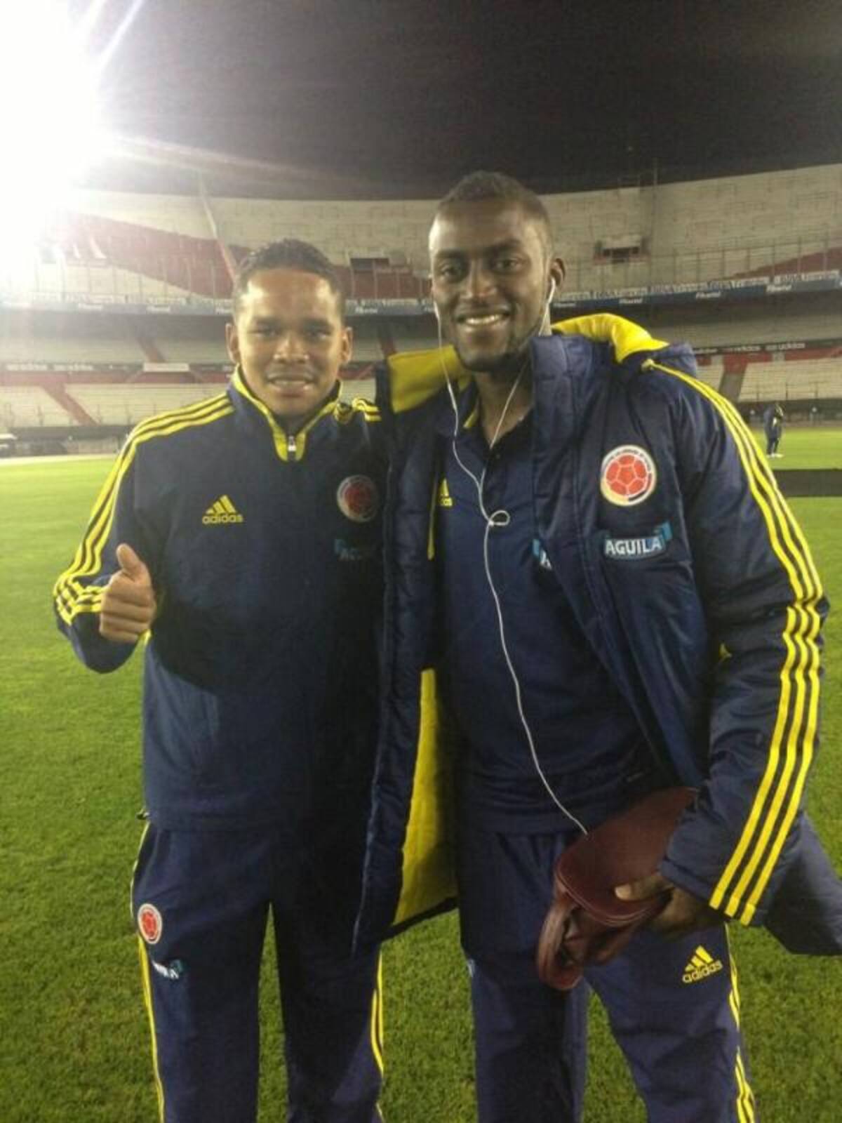 Los delanteros Carlos Bacca y Jackson Martínez, @carlos7bacca