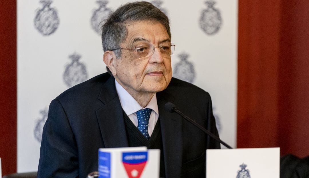 El escritor nicaragüense Sergio Ramírez en un evento de la RAE.
