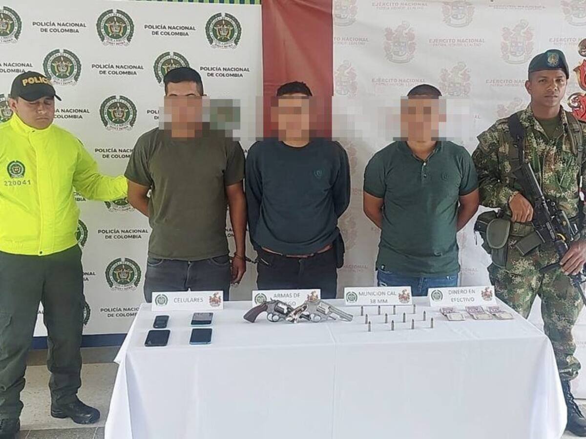 Capturados tres presuntos integrantes del ELN en el sur del Cauca