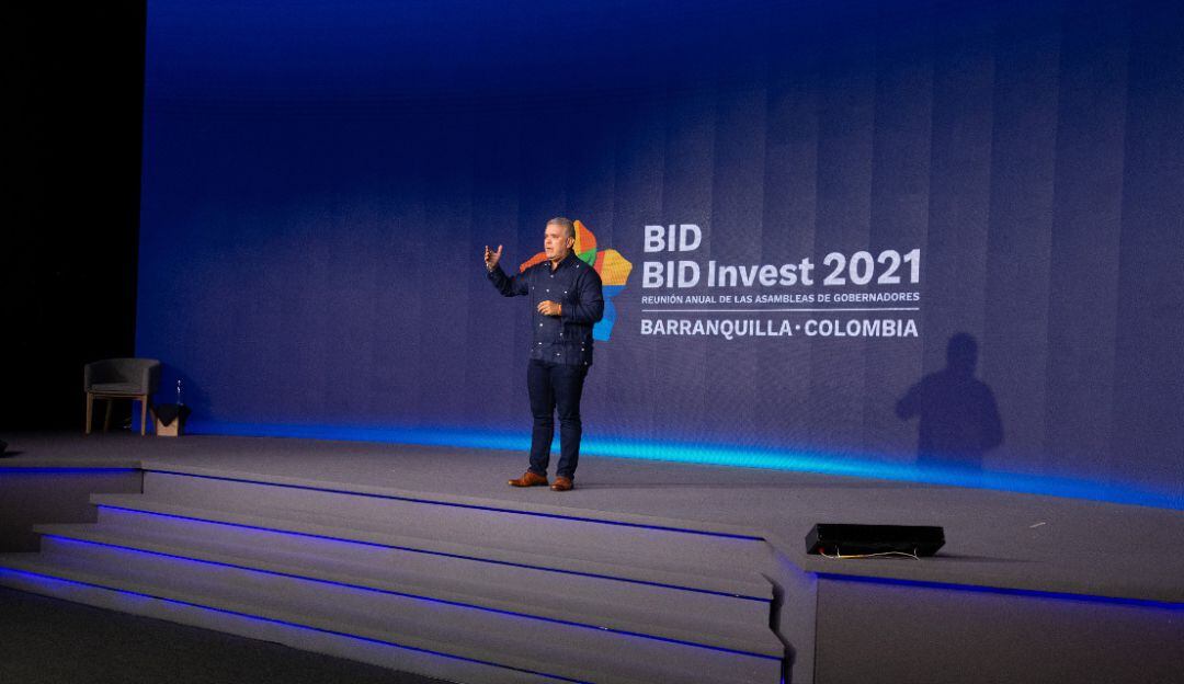 Presidente Iván Duque durante Asamblea del BID
