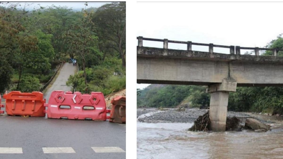 Cierran el puente de la vereda Sabanazo que comunica a Sopetrán