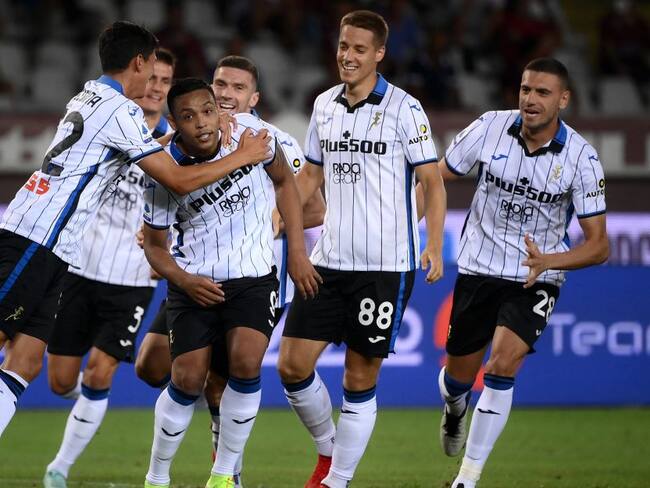 Luis Muriel tras anotar el primer gol de la temporada 2021-2022 con el Atalanta