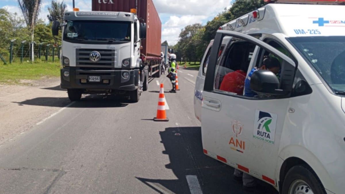 Accidente provocó congestión de varias horas en la Autopista Norte en Bogotá