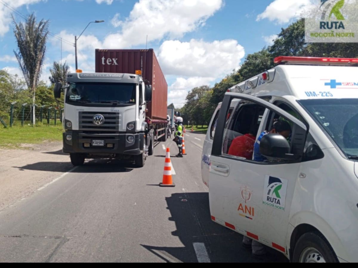 Accidente provocó congestión de varias horas en la Autopista Norte en Bogotá