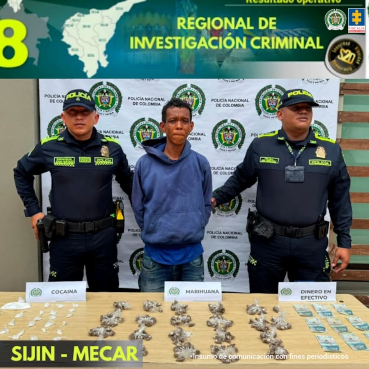 Cárcel para vendedor de estupefacientes en Turbaco, Bolívar