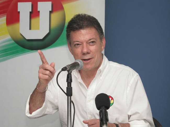 Juan Manuel Santos durante la campaña a la presidencia del 2010.