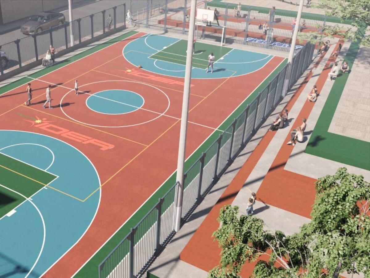 Iniciaron obras de reconstrucción de canchas del barrio Chiquinquirá