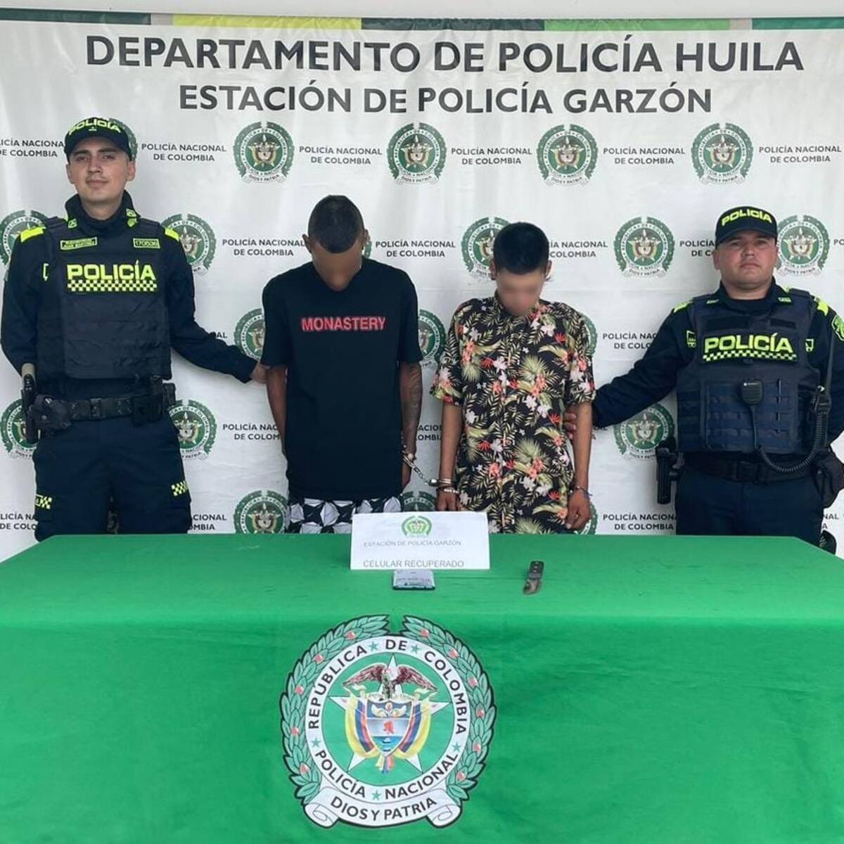 En operativos policiales capturan delincuentes en Garzón por delito de atraco