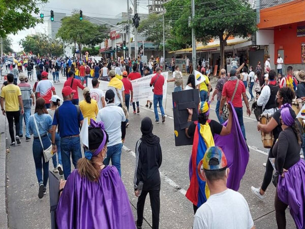 Siete capturados por actos de vandalismo en marchas en Barranquilla