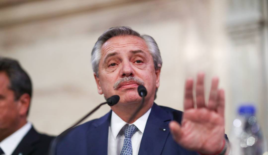 El presidente Alberto Fernández se refirió al avión retenido en Buenos Aires. Foto: Getty