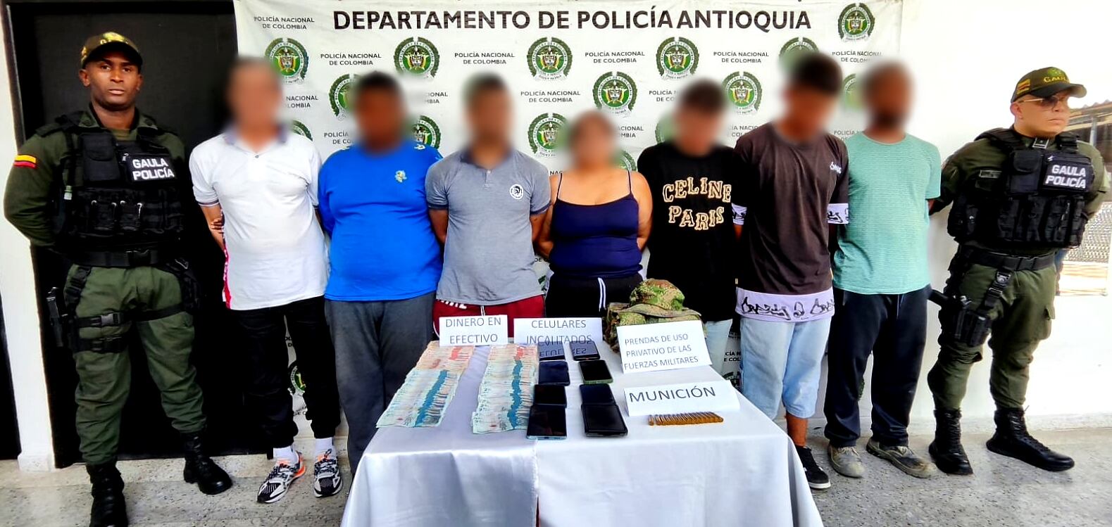 Banda extorsionista en el nordeste antioqueño. Foto: Cortesía.