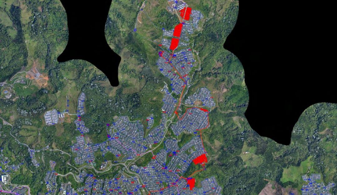 Zona que tendrá suspensión del servicio de agua.