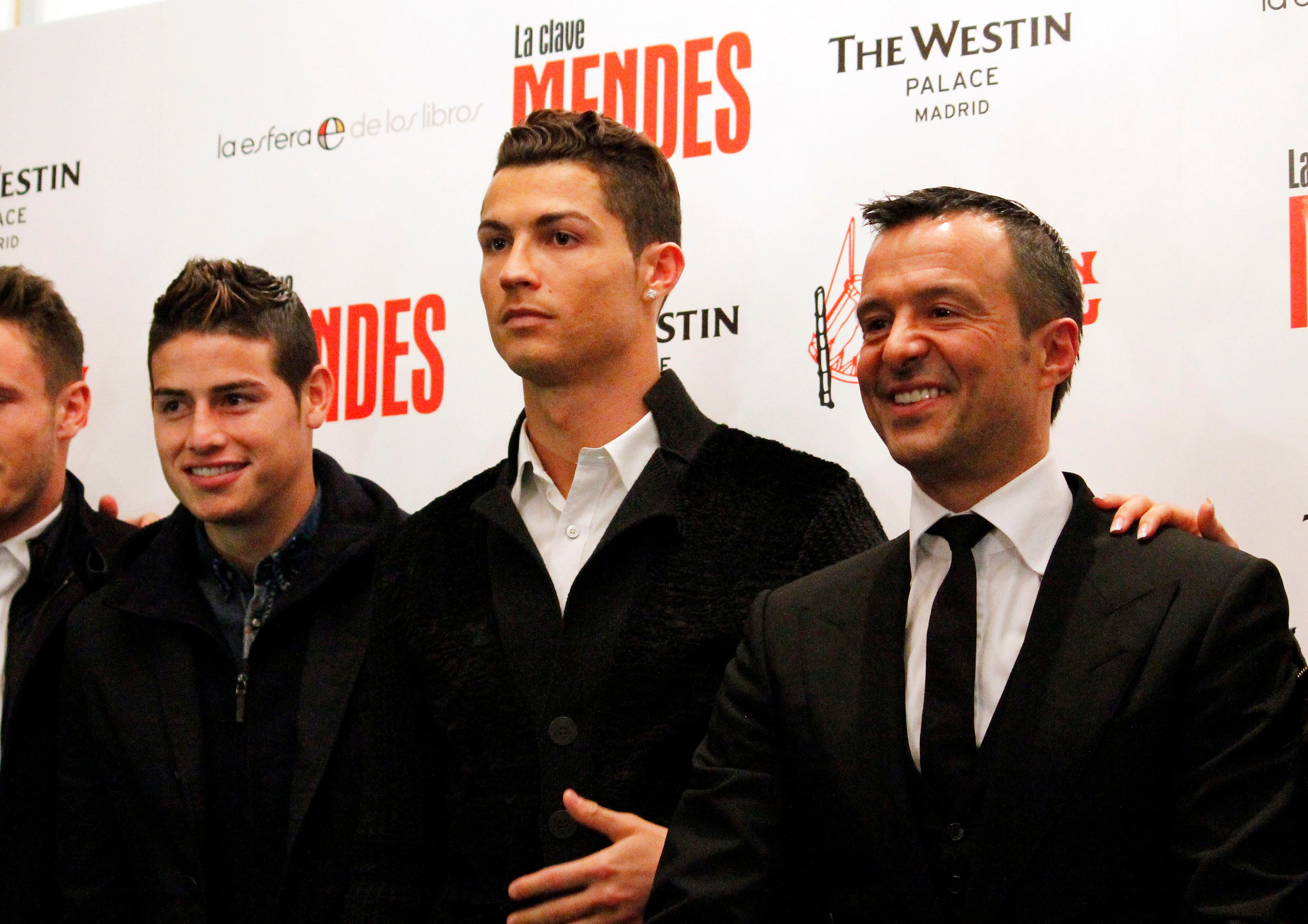 Cristiano Ronaldo y Jorge Mendes.  (Photo by Europa Press/Europa Press via Getty Images)
