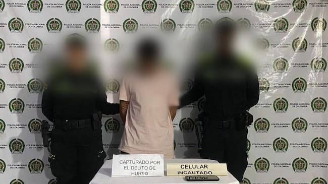 “El Ñato Maldad”, capturado. // Policía Metropolitana de Cartagena