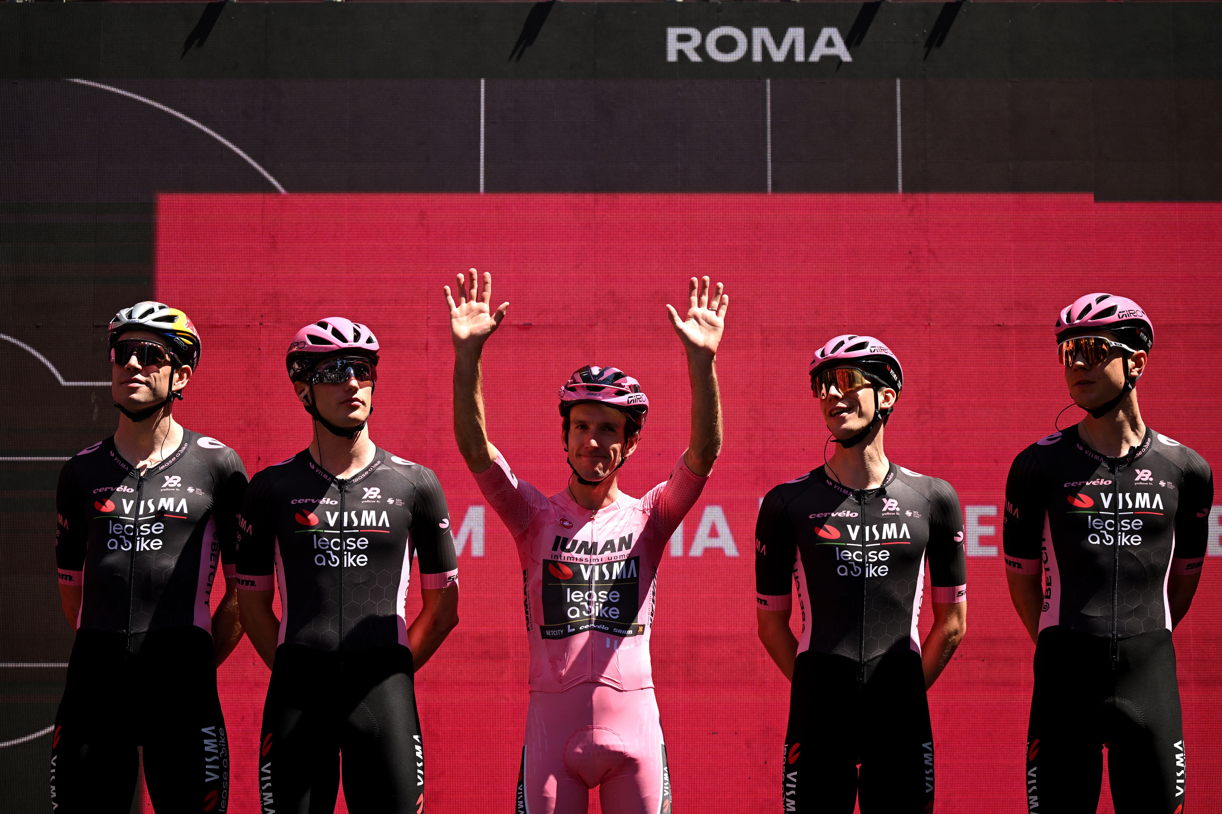 Wout van Aert, Wilco Kelderman, Olav Kooij y Simon Yates/Getty Images.