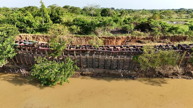 Construirán talud para mitigar riesgo de inundación en San Pelayo, Córdoba. Foto: prensa Alcaldía de San Pelayo.