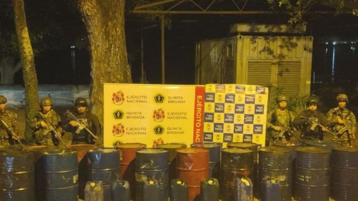 Incautan más de mil galones de diésel para economías ilícitas en el Magdalena Medio