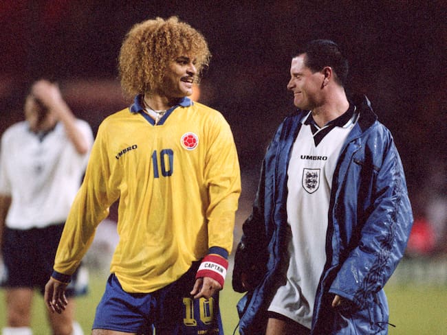 Colombia se enfrentó a Inglaterra en un partido amistoso disputado en 1995. (Photo by Mark Leech/Offside via Getty Images)