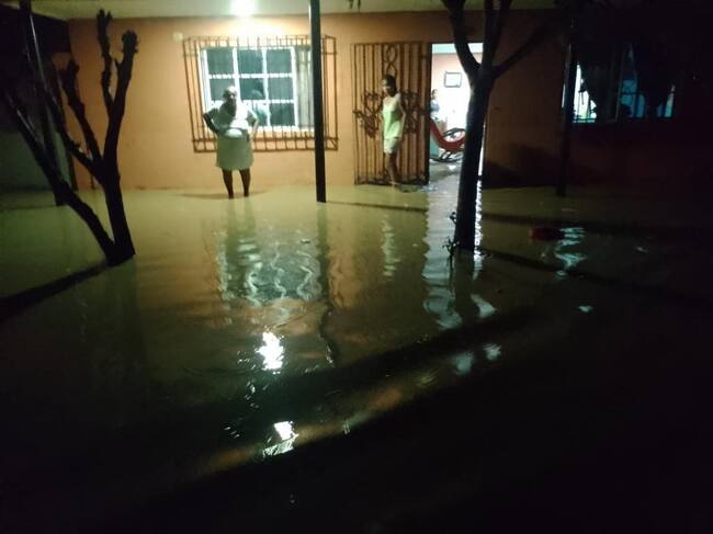 Inundaciones en San Cristóbal, barrio de Bolívar. Foto: Cortesía.