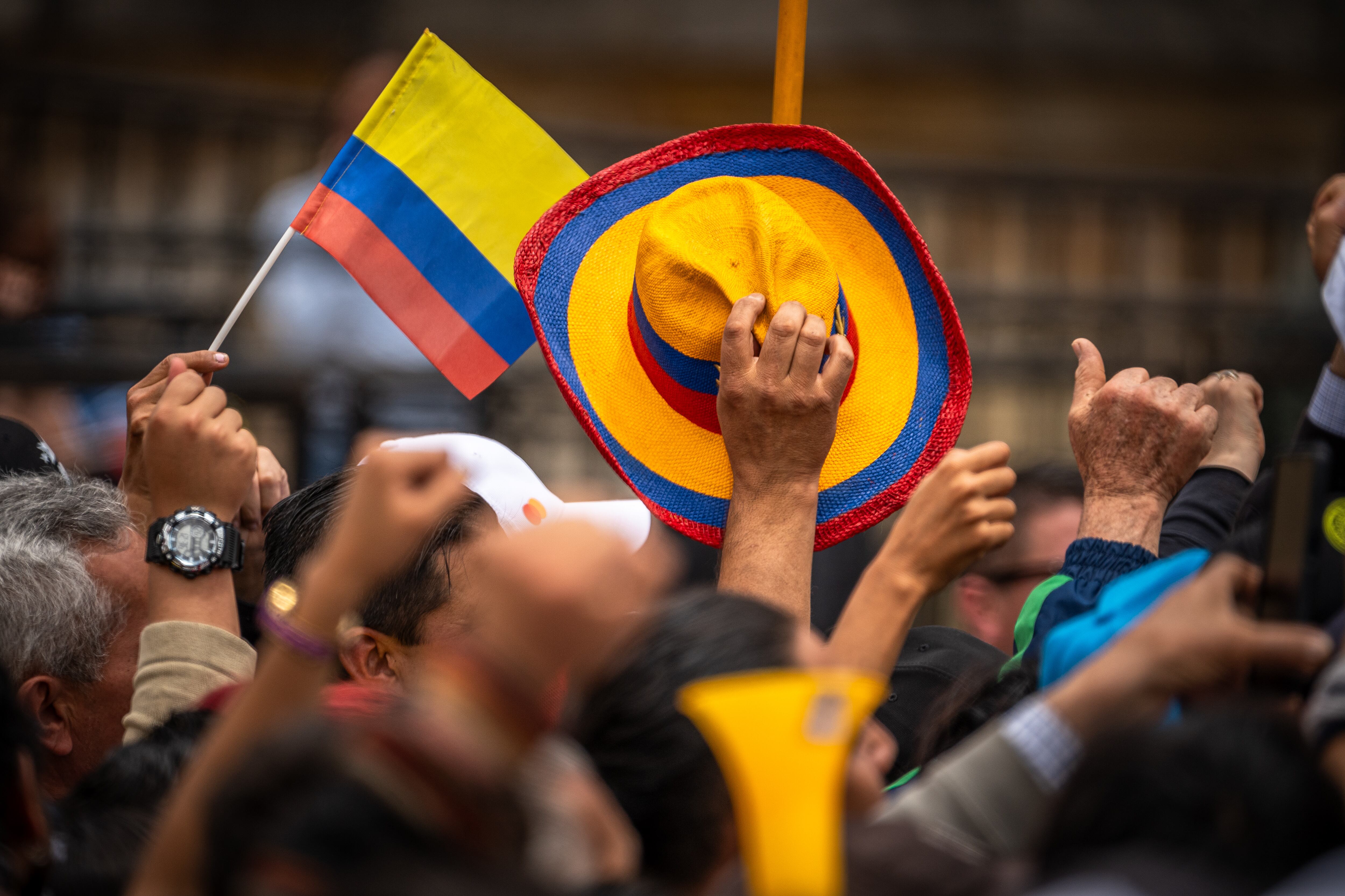 1 de mayo, Día Internacional de los Trabajadores. Marchas en Colombia. (Foto: Diego Cuevas/Getty Images)
