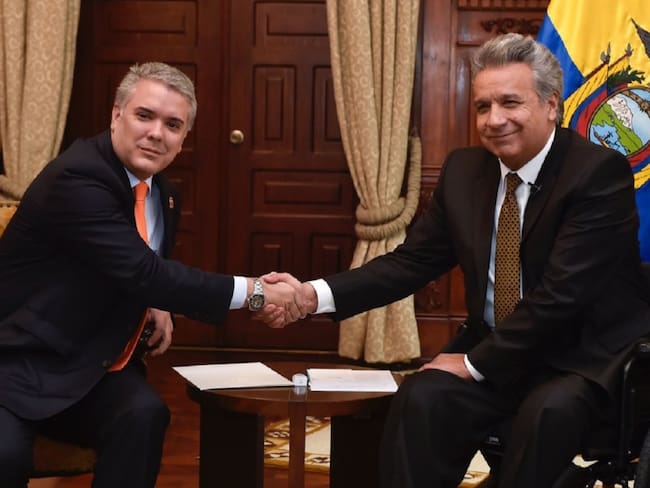 Presidente de Colombia Iván Duque en el VII Gabinete Binacional con el presidente de Ecuador Lenín Moreno 
