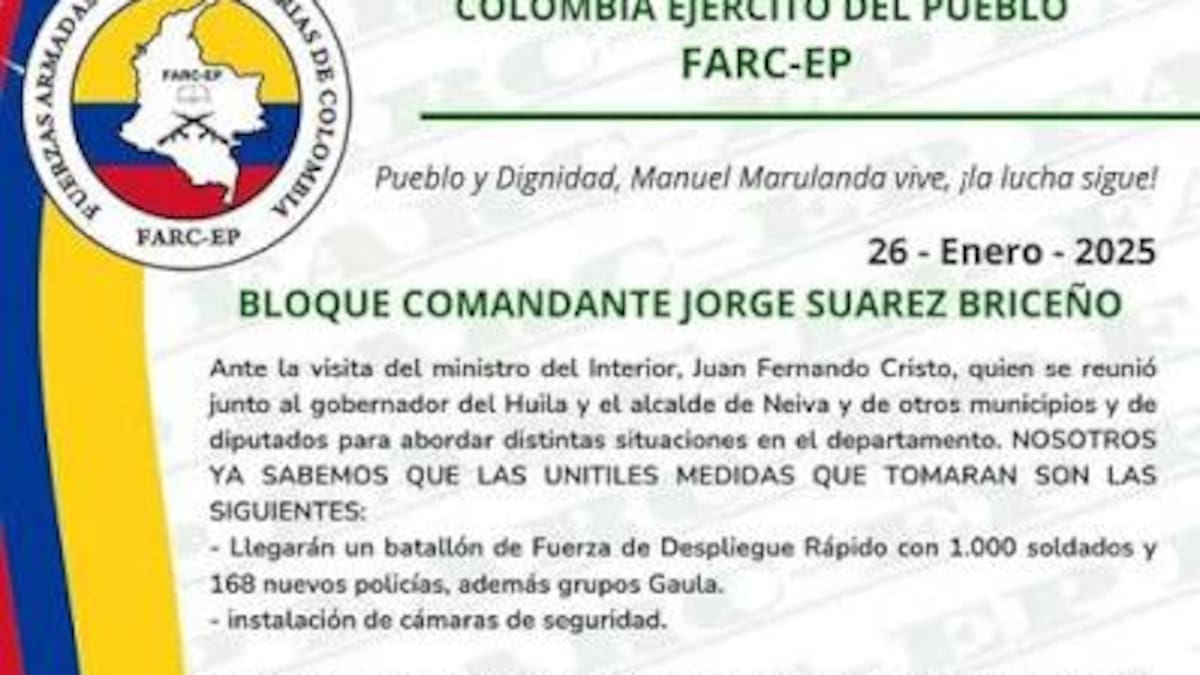 Investigan presuntos panfletos extorsivos dirigidos a líderes comunales del Huila