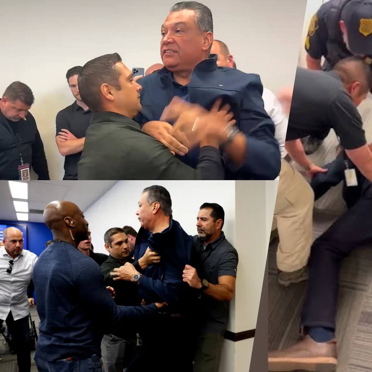 Senador de California fue esposado por interrumpir una rueda de prensa sobre migración