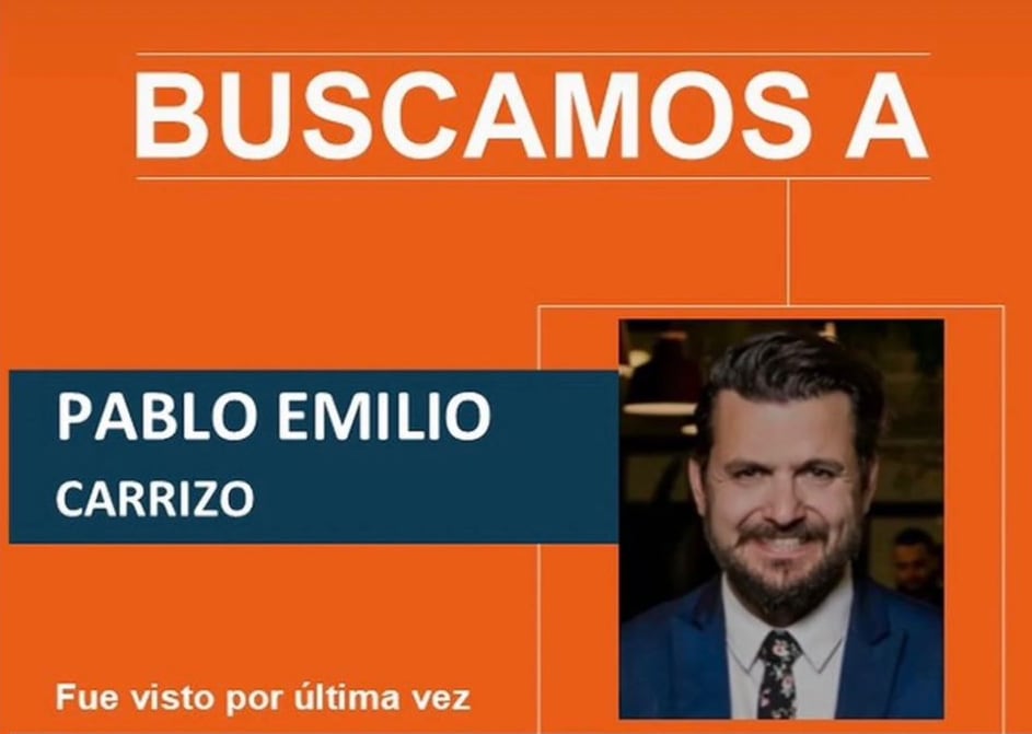 Pablo Emilio Carrizo, argentino desaparecido en Medellín