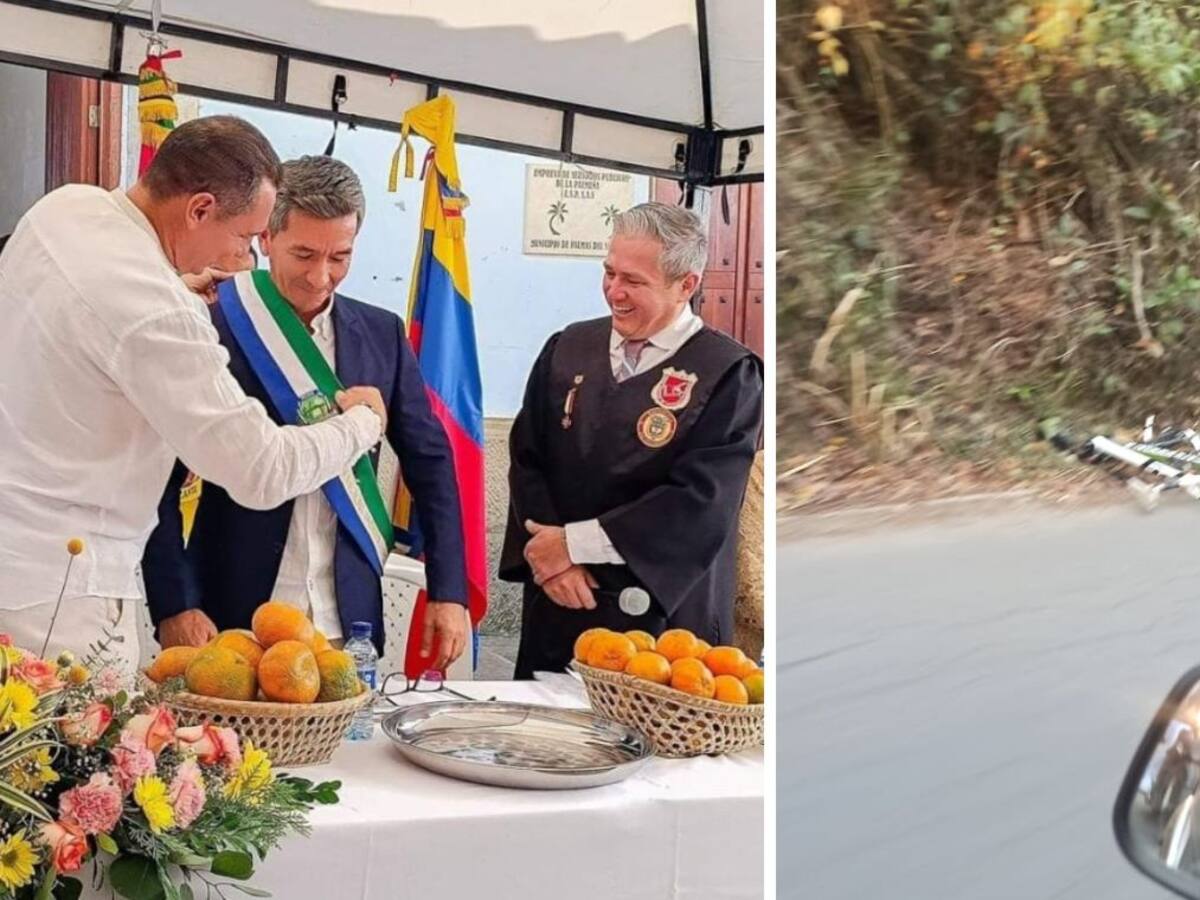 Alcalde de Palmas del Socorro fue atropellado en vía nacional cuando montaba bicicleta