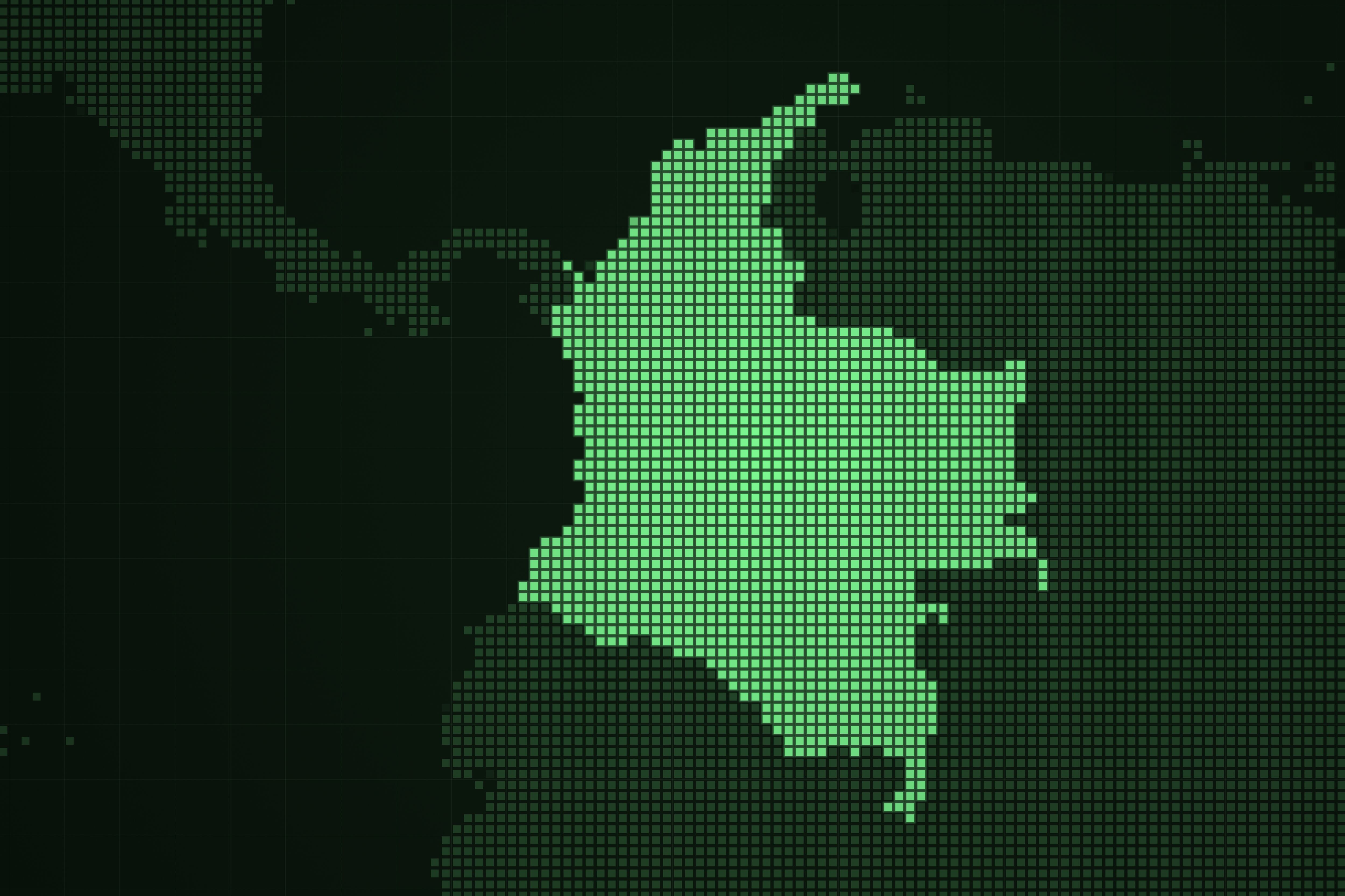 Mapas de América del Sur con Colombia (Getty Images)