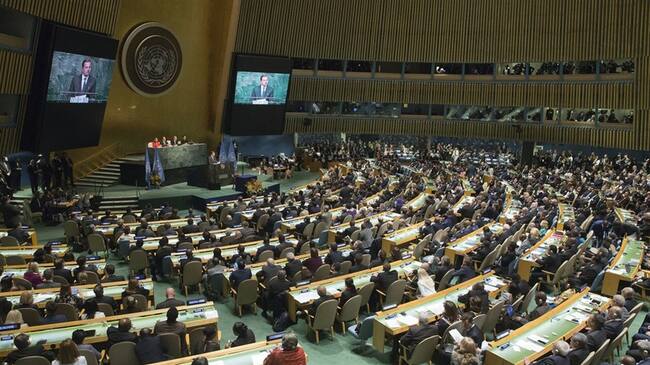 Ban Ki-Moon y María Ángela Holguín. Foto: Colprensa