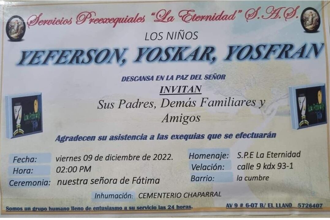 Niños quemados en Los Patios. Foto Cortesía para Caracol Radio Cúcuta