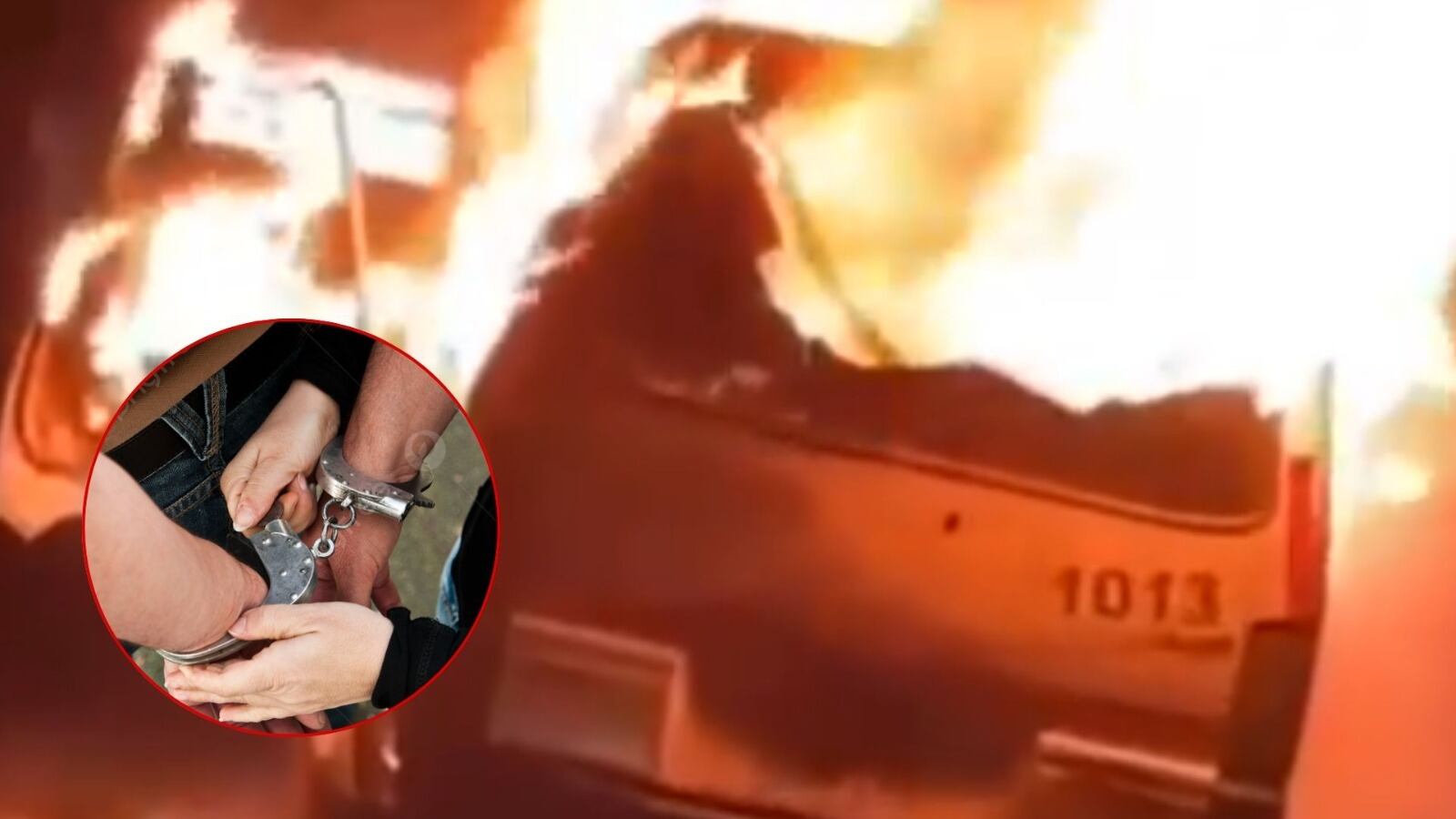 Tres vehículos incinerados en el Valle del Cauca - Redes Sociales