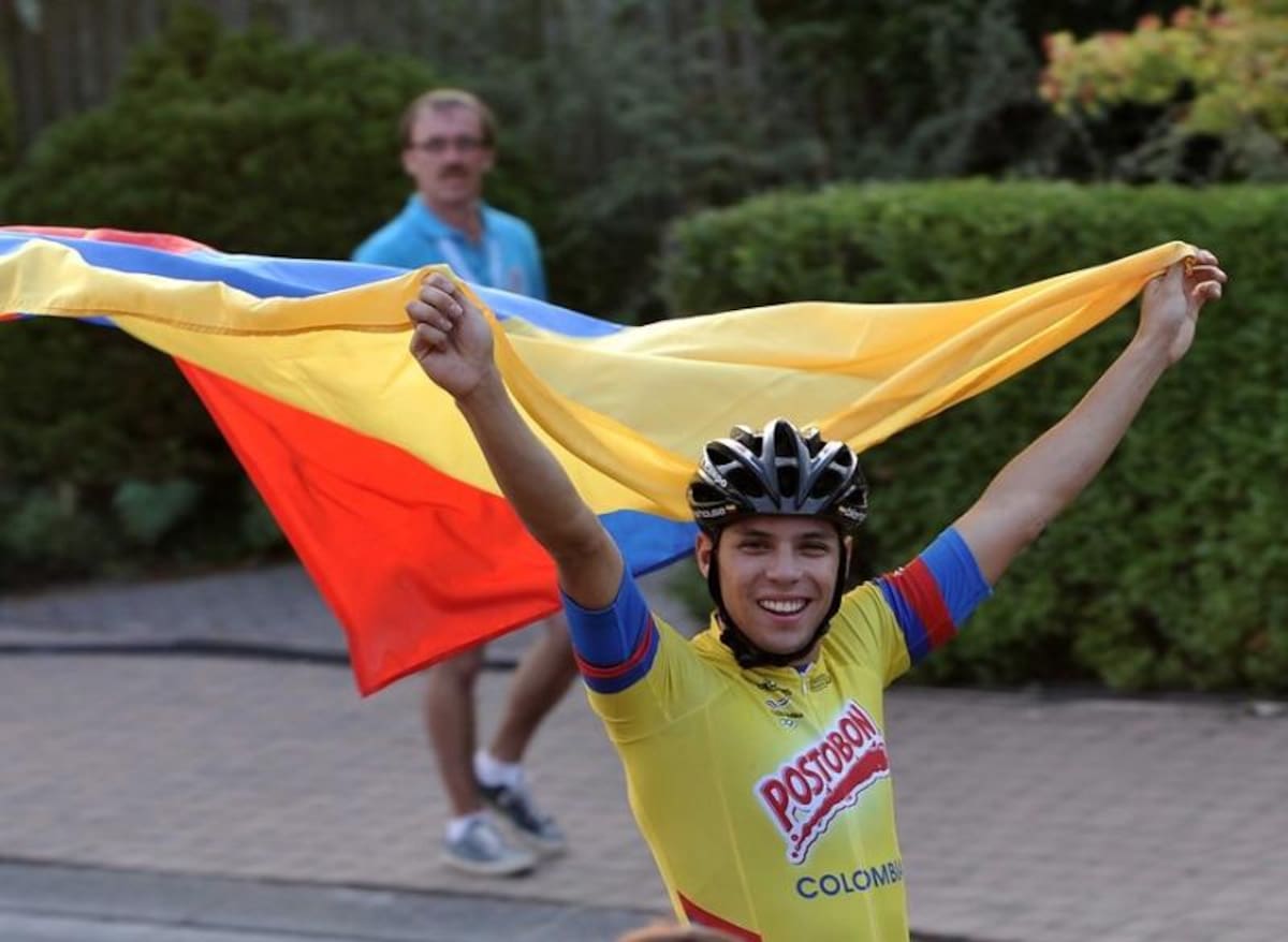Andrés Felipe Campo medalla de oro en la prueba de los 500 metros sprint Juvenil Varones
