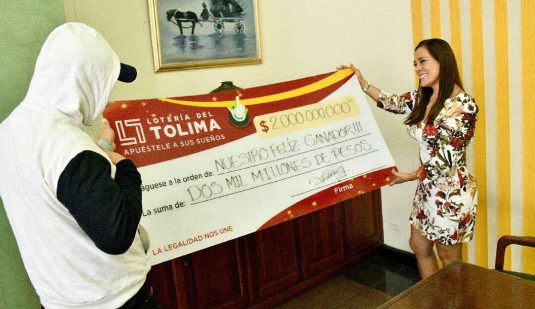 Ganador del premio mayor de la Lotería del Tolima